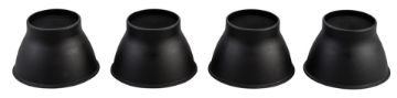 4 Rehausseurs Meubles Pied Éléphant - Hauteur 9cm - Noir - Pour Lit Ou Chaise